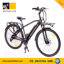 MOTORLIFE / OEM EN15194 VENTA CALIENTE 36v 250w 700C bicicleta eléctrica, 36v 10.4ah bicicleta eléctrica batería de iones de litio